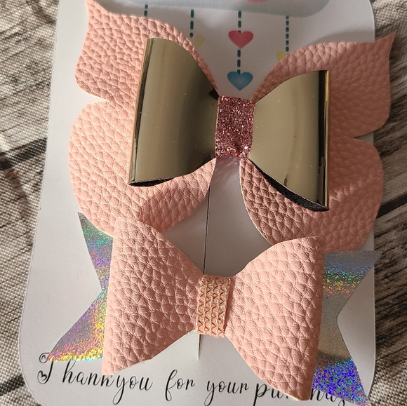 Hair bow butterfly pink - Picture 1 of 3